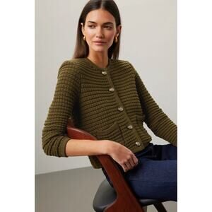 Ba&sh Gaspard Knit Jacket Olive size XS